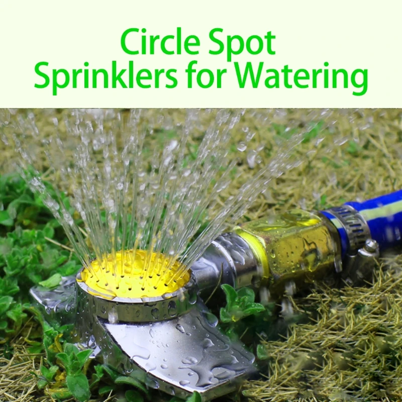 

2pcs Metal Spot Sprinkler 360 Degree Square Circle Water Flow Hose Sprinklers