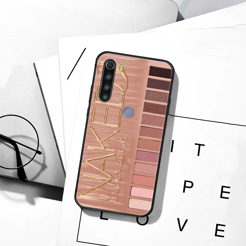 

Makeup Eyeshadow Palette Phone Case For XIAOMI Redmi 8 9 9C Note 6 7 8 9 9S K20 K30 K40 Pro Plus black Coque Tpu Bumper Pretty