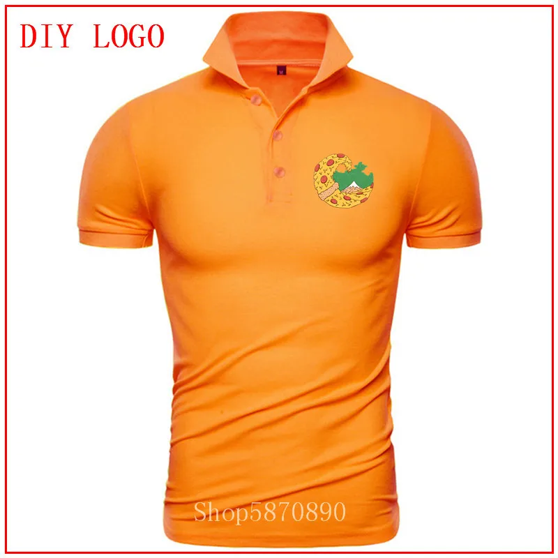 Мужская футболка-поло с коротким рукавом и принтом Большая Пицца канагава |