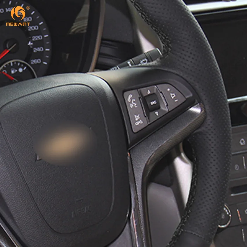MEWANT черный чехол рулевого колеса автомобиля из натуральной кожи для Chevrolet Malibu