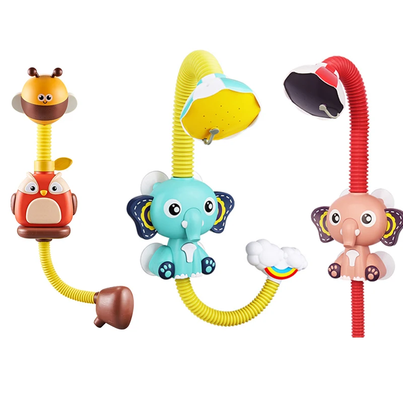 

Electric Elephant Owl Water Spray Bath Toys For Kids Baby Bathroom Bathtub Faucet Shower Toys Sprinkler for Children Water Game