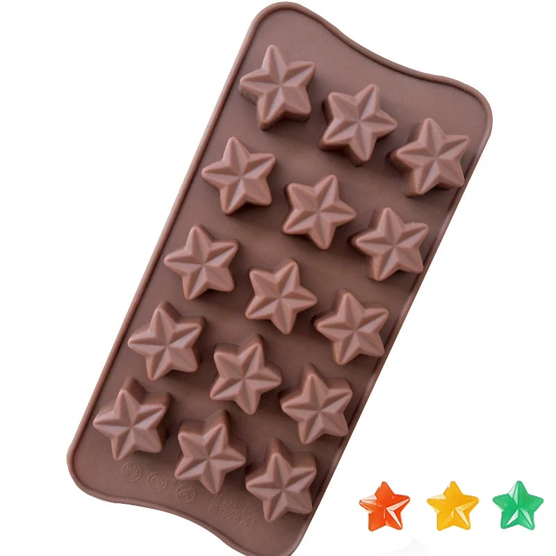 Силиконовая форма для шоколада в форме звезды с 3D желе силиконовая леденцов