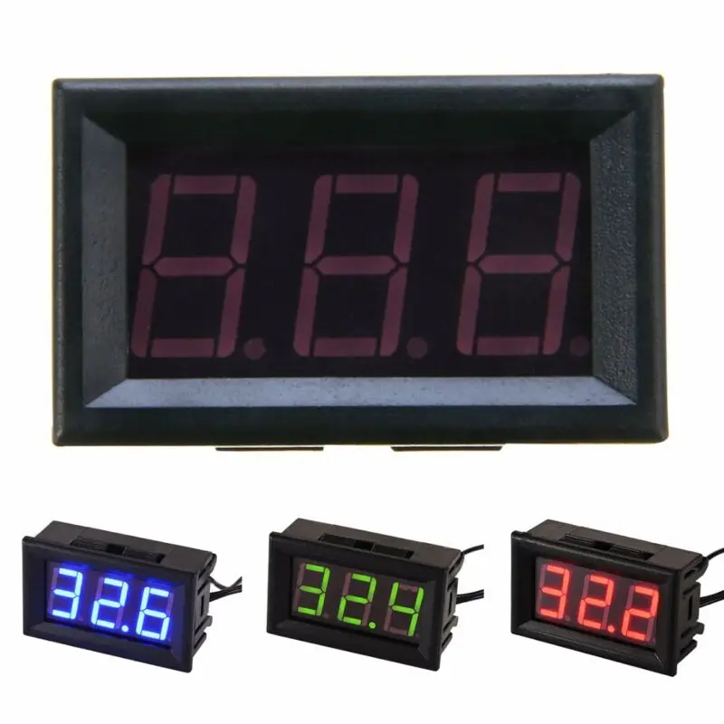 

1pc 12V LED Display Digital Tube Temperature Waterproof Thermometer Sensor Tools