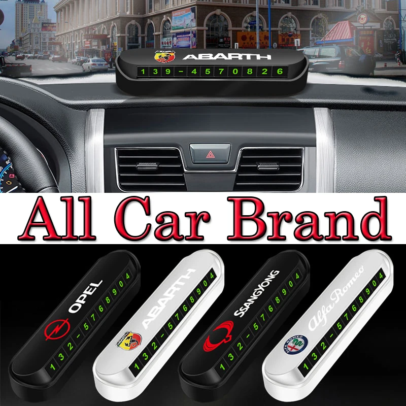 

1pcs Car Logo Parking Card Automotive Emblem Phone Cards Auto Goods Gadgets for Dacia Duster Logan Sandero Lodgy Stepwa MCV 2