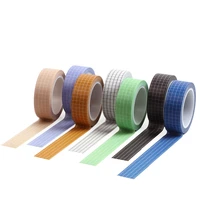 10m pure color grid washi tape masking tape journaling supplies washy tape organizer washitape stationery sticker scrapbook