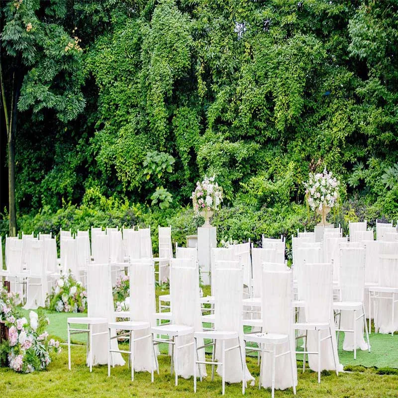 2 шт./компл. кружевной чехол на сиденье стула Chinlon свадебного юбка праздничный