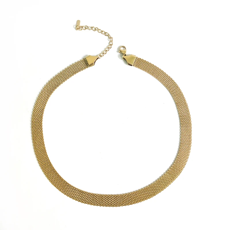 

Stainless Steel Choker Necklace For Women Gold Color Punk Simple Joker Clavicle Chain Collar Jewelry 2021 Luxury Accessories