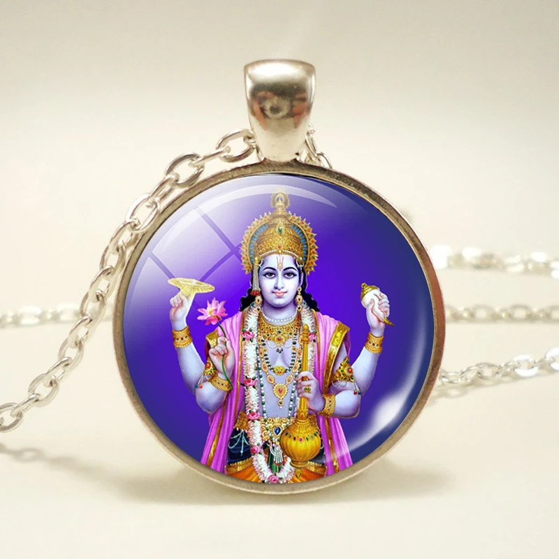 Lakshmi кулон богини ожерелье Ювелирное Украшение Hinduism подвеска амулет стеклянный