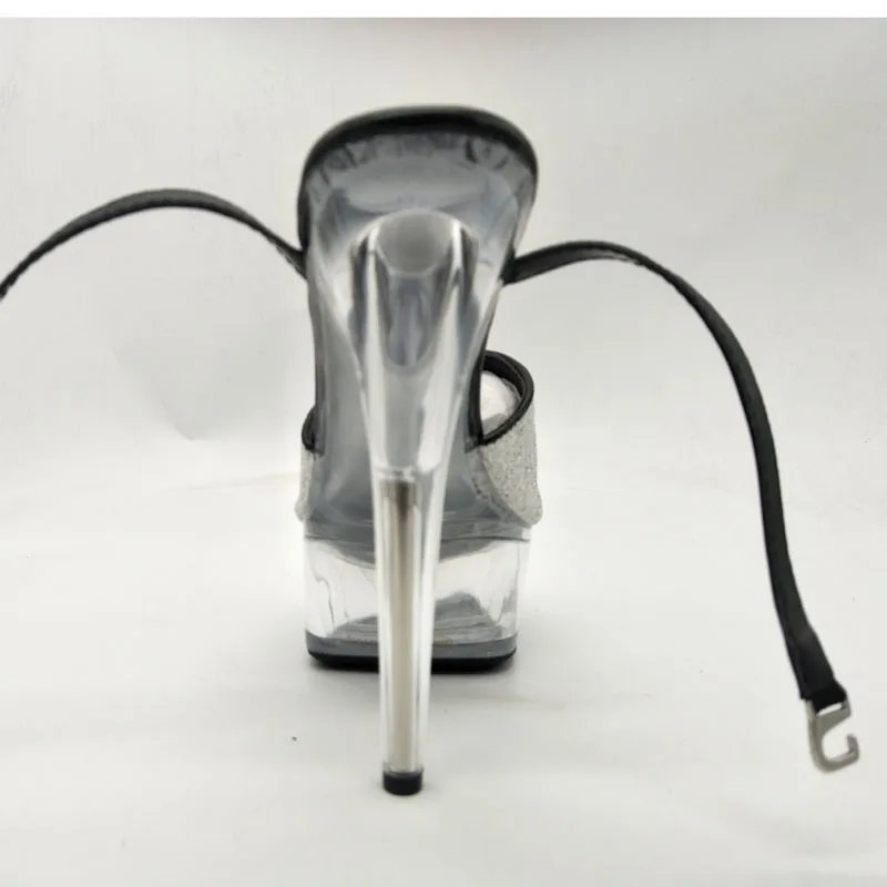 Новинка Сандалии для банкета на каблуке 15 см Босоножки очень высоком с вырезами