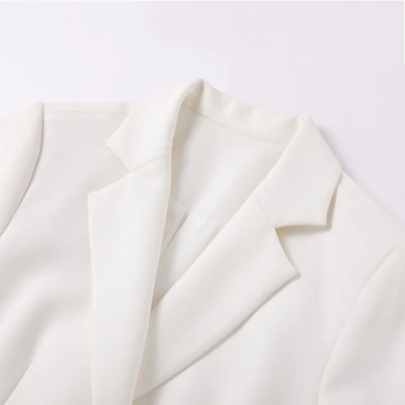 Офисный женский брючный костюм Блейзер тонкий пояс пиджак + брюки комплект из 2