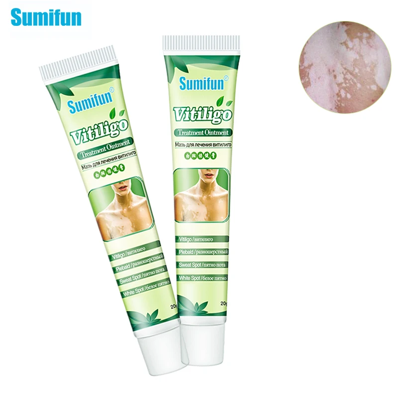 

Sumifun 1pcs VitiligoTreament Cream White Spot Pigment Melanin Promoting Ointment Localized White Spot Mycosis Leukoplakia Treat