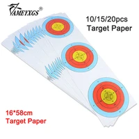 101520pcs archery target paper half ring field point 1658cm triple target paper bow and arrow shooting training accessories