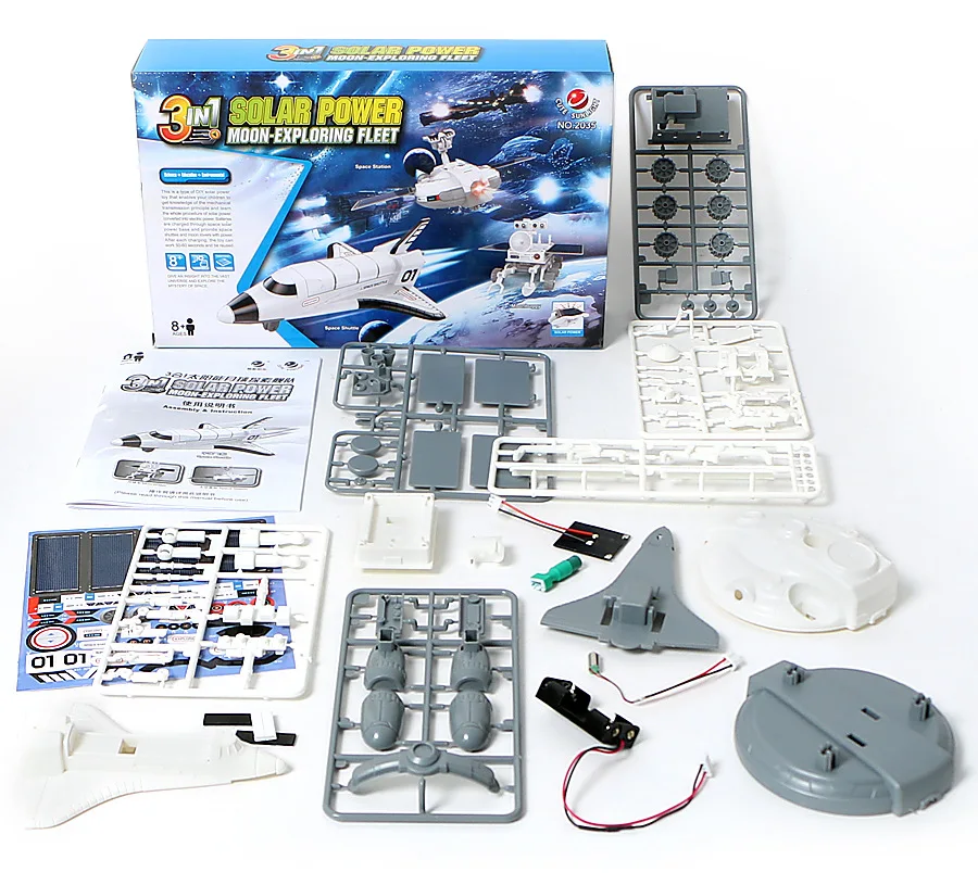 Ствол игрушка 3-в-1 Technic игрушка-робот Солнечный робот космический корабль DIY Kit 3D