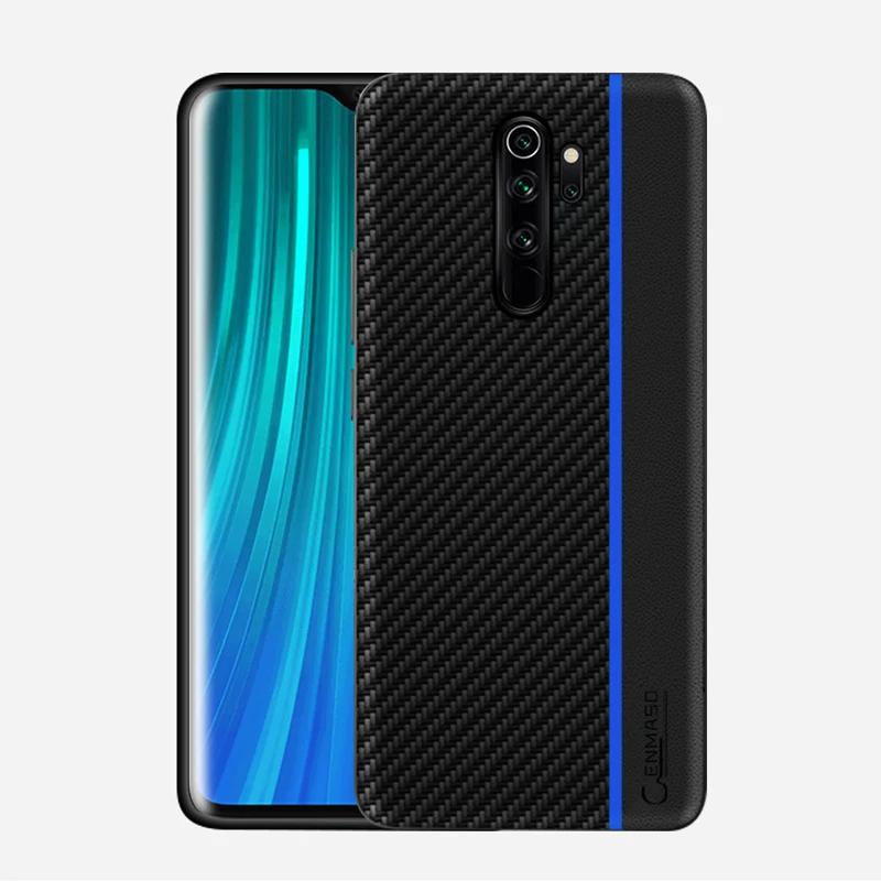 Для Red mi Note 8 чехол Оригинальное углеродное волокно PU кожаный защитный чехол для Xiaomi Redmi Note 8 7 Pro 5 K20 mi 9T Pro Чехол - Цвет: Синий