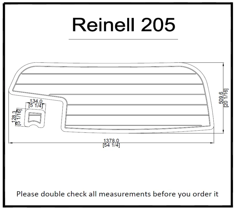 

Reinell 205 Swim Platform Pad Boat EVA Teak Decking 1/4" 6mm
