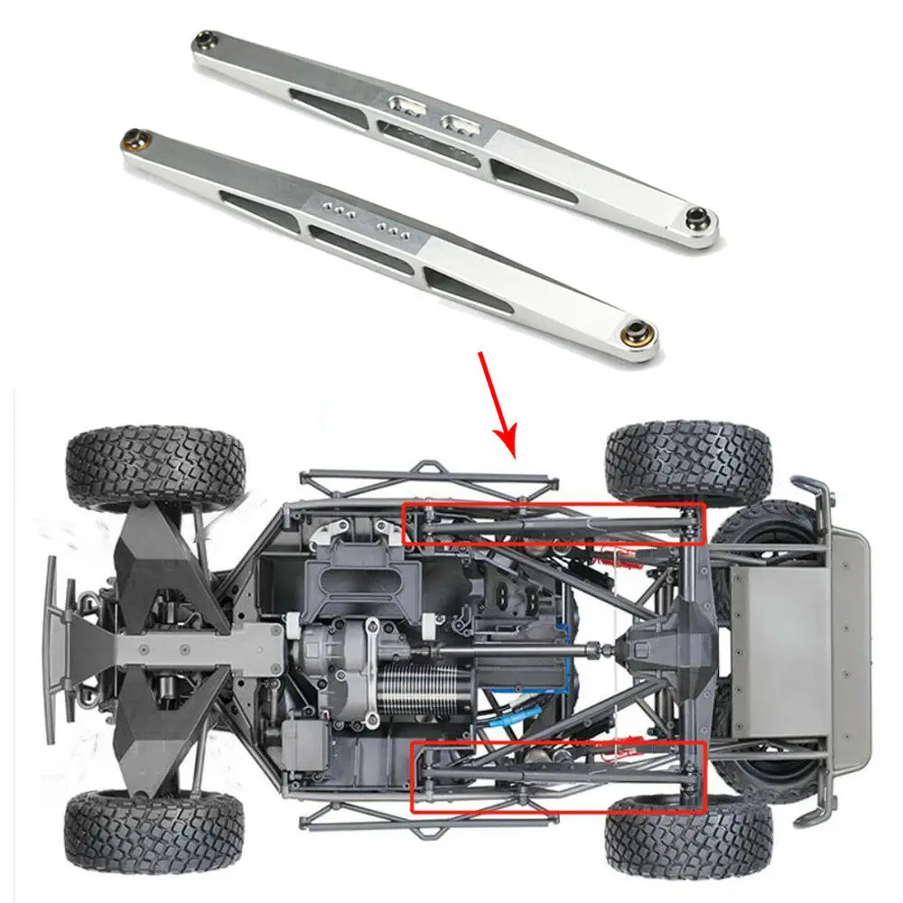 

1 пара для Traxxas 1/7 UDR (неограниченный пустынный гонщик), Алюминиевая Задняя Нижняя подвеска, полная длина 22,6 см/8,89 дюйма