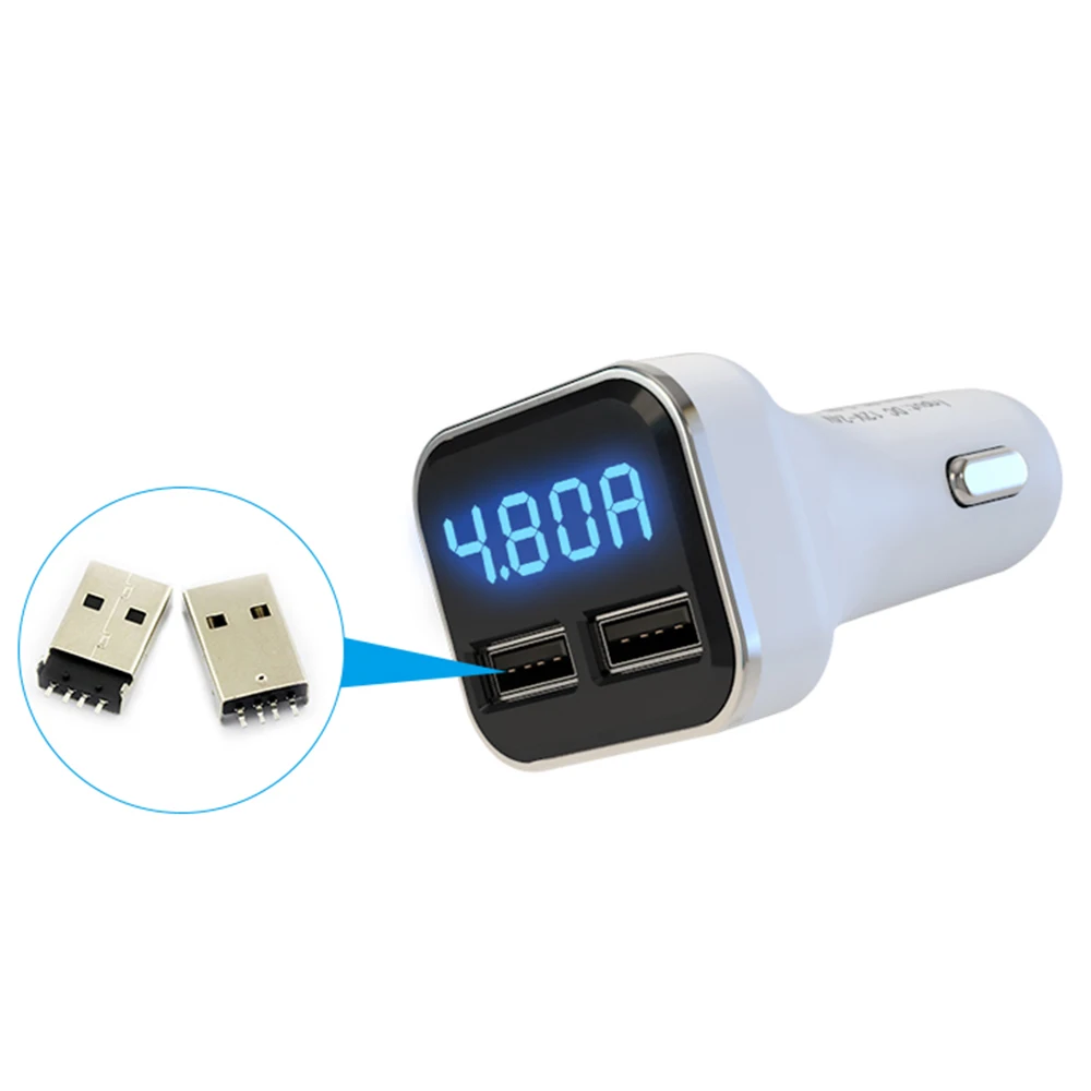 Двойной USB Порты и разъёмы цифровой светодиодный Напряжение ток Дисплей