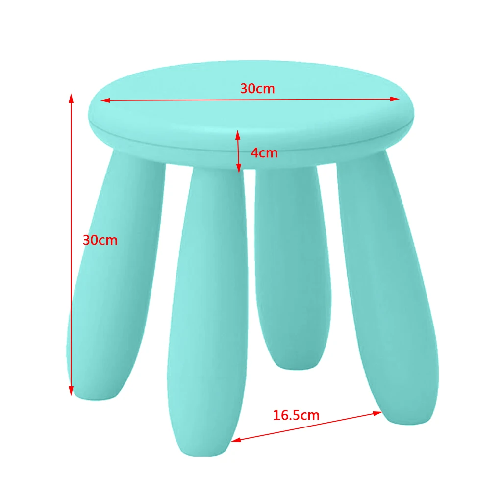 

2 Pieces Kids Assembling Round Stool Chair Preschool Seat 12x12inch Cyan