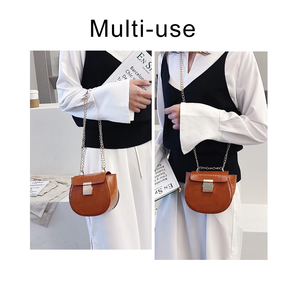 Женская сумка через плечо из мягкой искусственной кожи с крокодиловым узором и