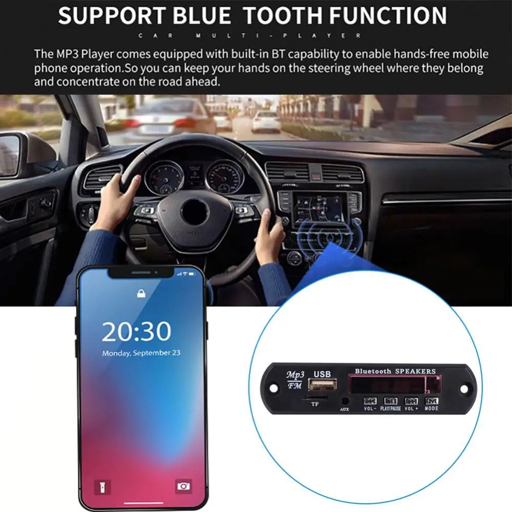 Автомобильный MP3-плеер FM-радио Bluetooth 5 0 динамик модуль аудио декодер плата |