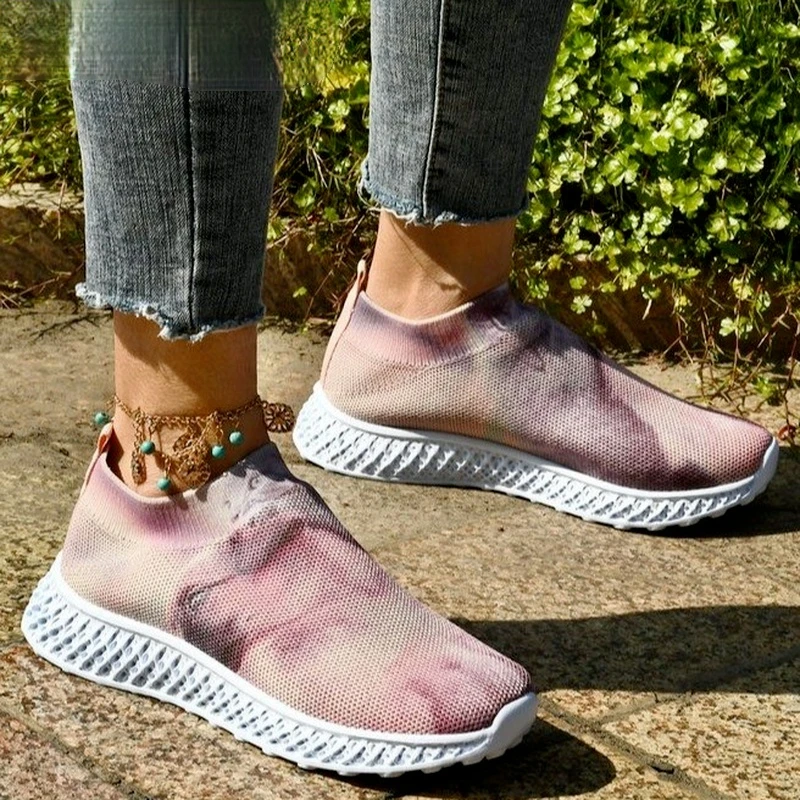 

2021 New Fashion Women's Shoes Color Matching Breathable Vulcanized Shoes Women's Sneakers Spring Comfortable Mesh Casual Shoes