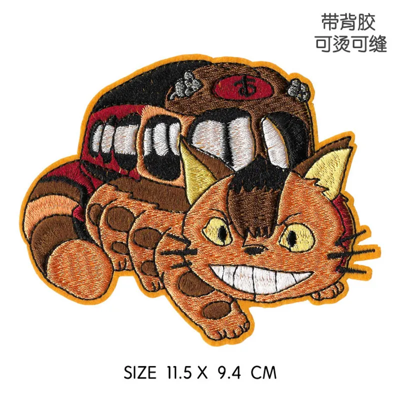 Cartoon My Neighbor Totoro Animal Patches for Clothes Merry-go-round rabbit Embroidery Appliques Child Clothing Accessories | Дом и сад