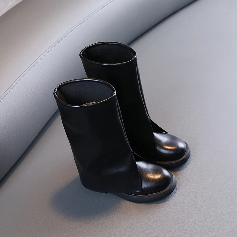 Очень мягкие высокие сапоги для девочек осень 2021 новая модная удобная уличная