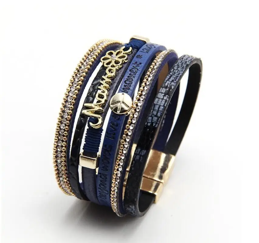 Богемные полые Древо жизни Бохо браслеты для женщин плетеные кожаные веревки