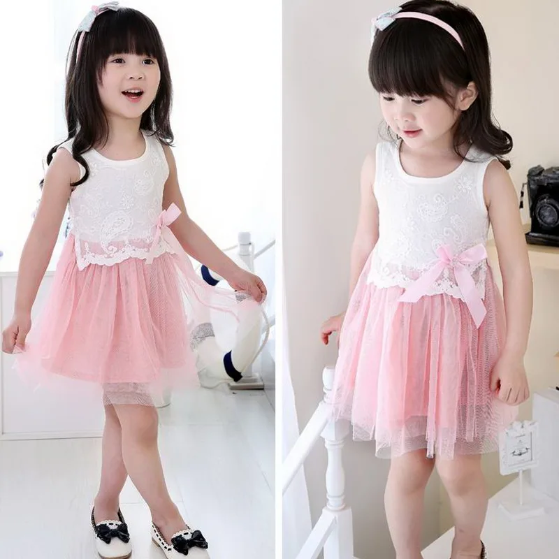 Toddler Princess Party Dress Costume for Girls Infant Baby Sleeveless Lace Summer Kids Daily Casual 0-5Y | Детская одежда и обувь