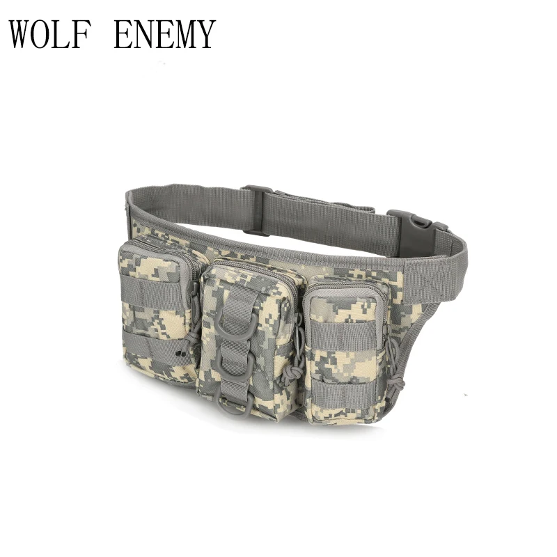 Bolsa de Cintura com Camuflagem para Viagem Bolsa de Armazenamento para Ciclismo Molle Bolsa Militar Tática Esporte Cinto Caminhada 800d