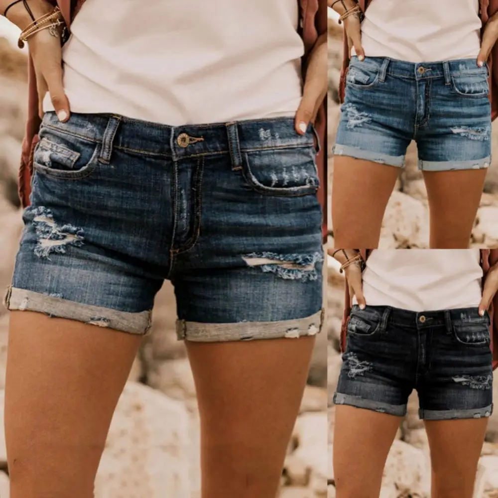 

High Waist Slim Denim Shorts Women Plus Size Summer Hotpant Denim Shorts Sexy Straight Shorts Female pantalones short femme