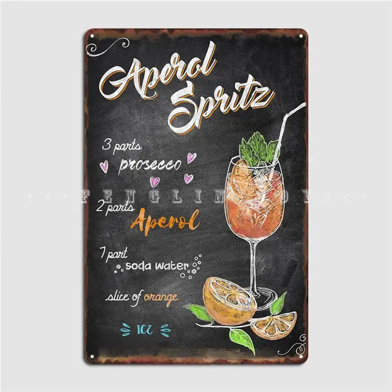 Открытый постер Spritz металлический плакат с табличкой создание клувечерние
