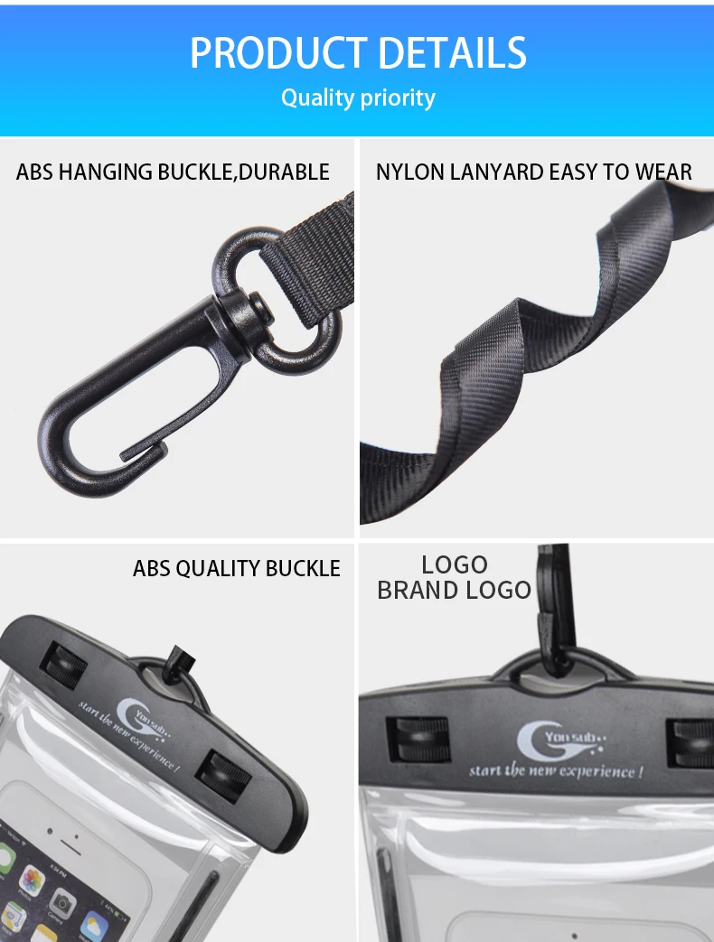 Водонепроницаемый чехол для сотовых телефонов плавания подводный с диагональю 3