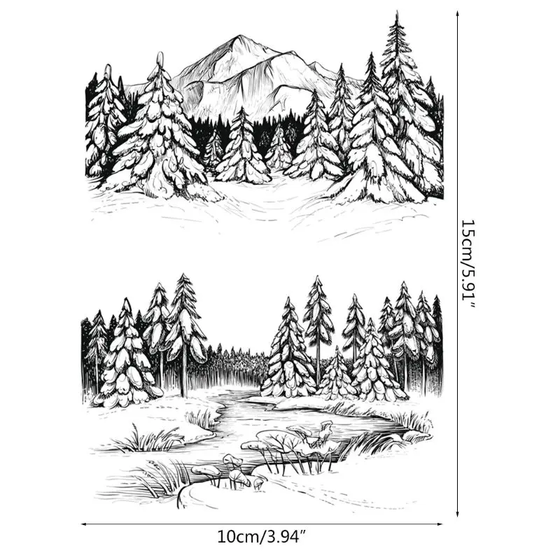 

Mountain Flower Silicone Clear Seal Stamp DIY Scrapbooking Embossing Photo Album Decorative Paper Card Craft