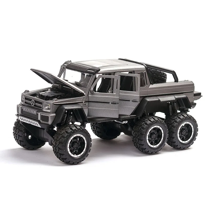 

Alloy Car Toy Model 1:32 Simulated Off-road Vehicle Model Toy Simulation Sound and Light Yellow Black Red Toys for Children