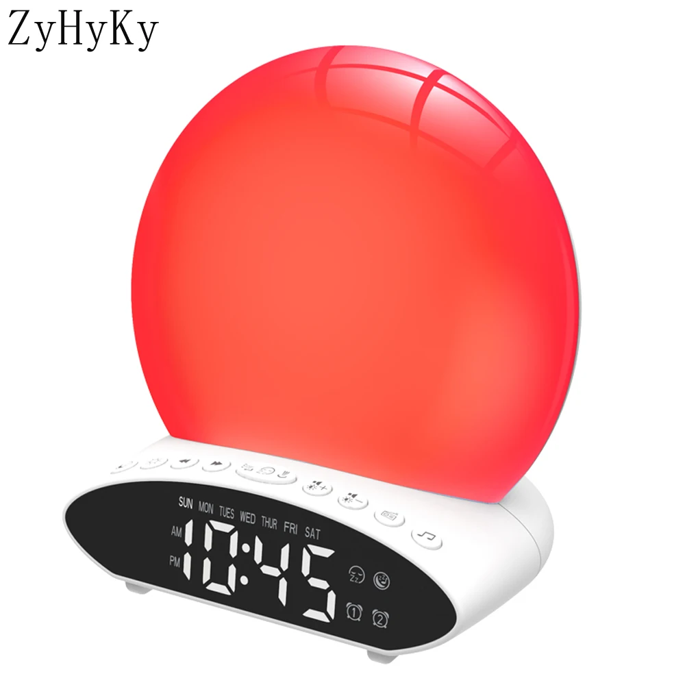 Пробуждение свет проексветильник времени 7 цветов диапазон имитация заката