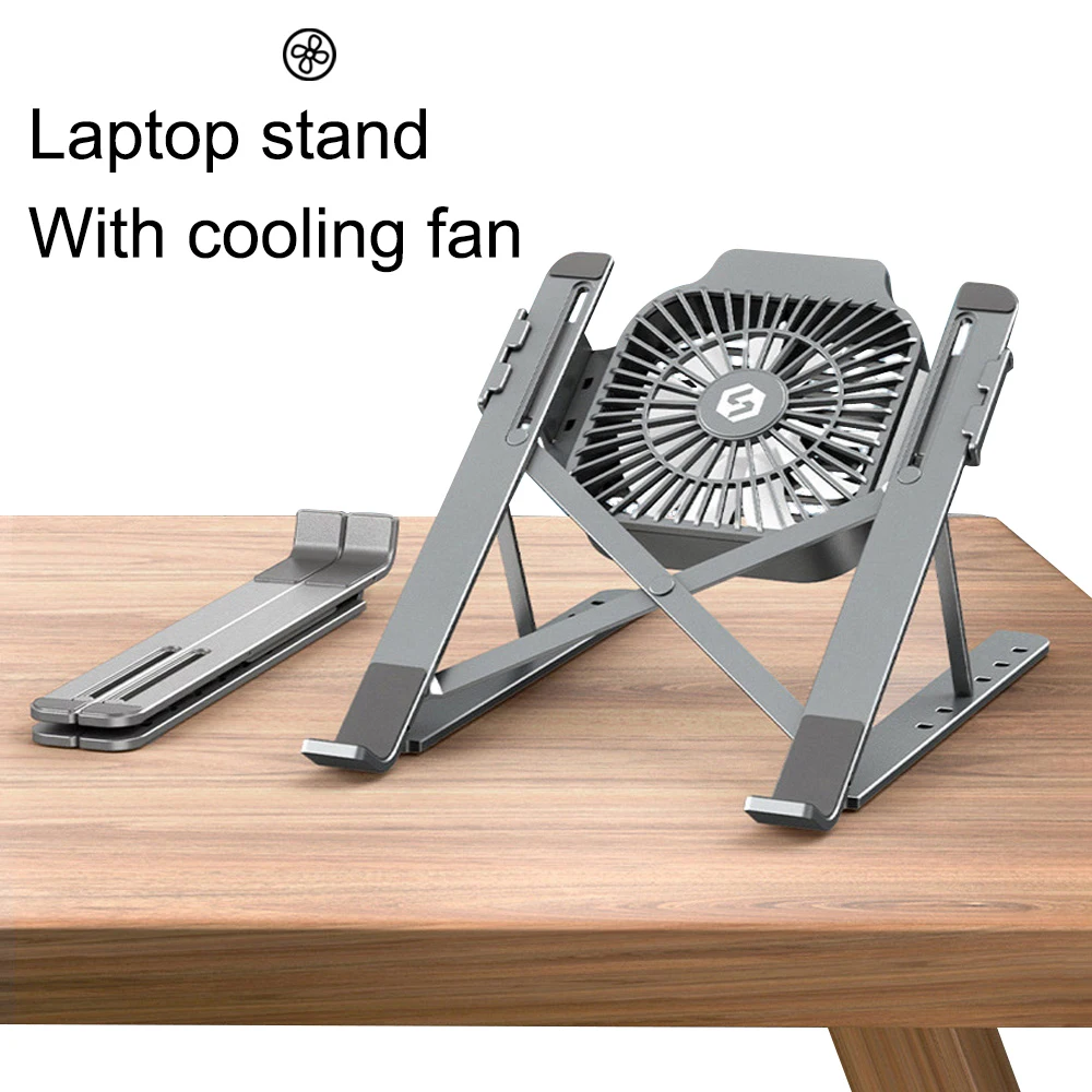 

Foldable Desktop Laptop tablet Stand With Cooling Fan Heat Dissipation For HP DELL MacBook Air Pro Stand Notebook Holder Cooler