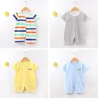 Одежда для новорожденных; Одежда для малышей; Летний костюм для малышей; Одежда для маленьких девочек; Детский комбинезон с короткими рукавами, хлопковый комбинезон для мальчиков, для малышей 0-2yrs Детский костюм