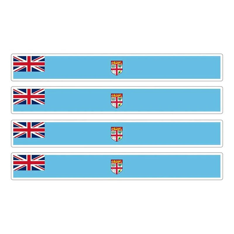 

4pcs Patriotic Stickers Flag Stripes Vinyl KK PVC 13cm X 1.7cm Car Window Motorcycle Decoration Tuning Fiji Car Sticker