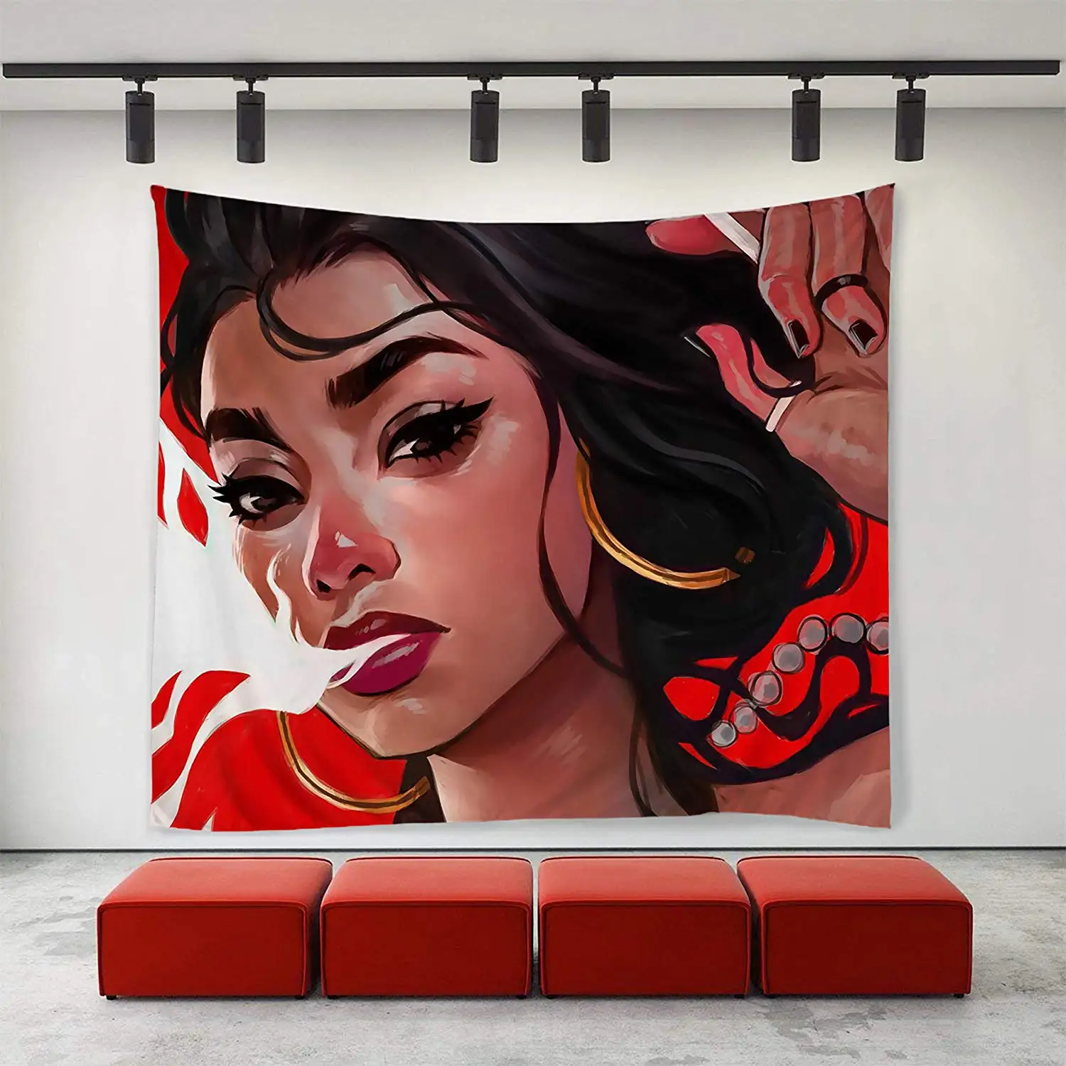 

Черный ковер на стену с рисунком афро-американский сексуальный афро-Женский курительный гобелен для спальни гостиной общежития