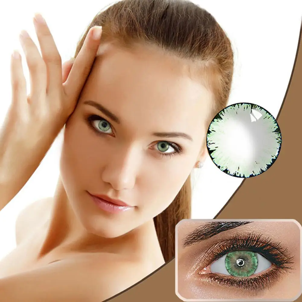 Цветные контактные линзы алмазные для ежегодных зеленых контактных линз