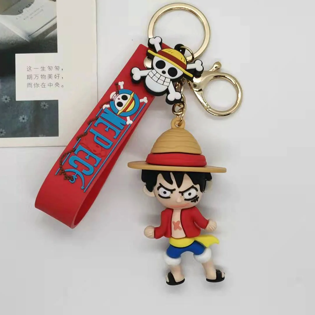 Аниме брелок One Piece с Луффи, Торном, Чоппером, Королевой Санджи, Нами, Усоппом, Гаражной Куклой, подвеской в виде ключа, подарок.