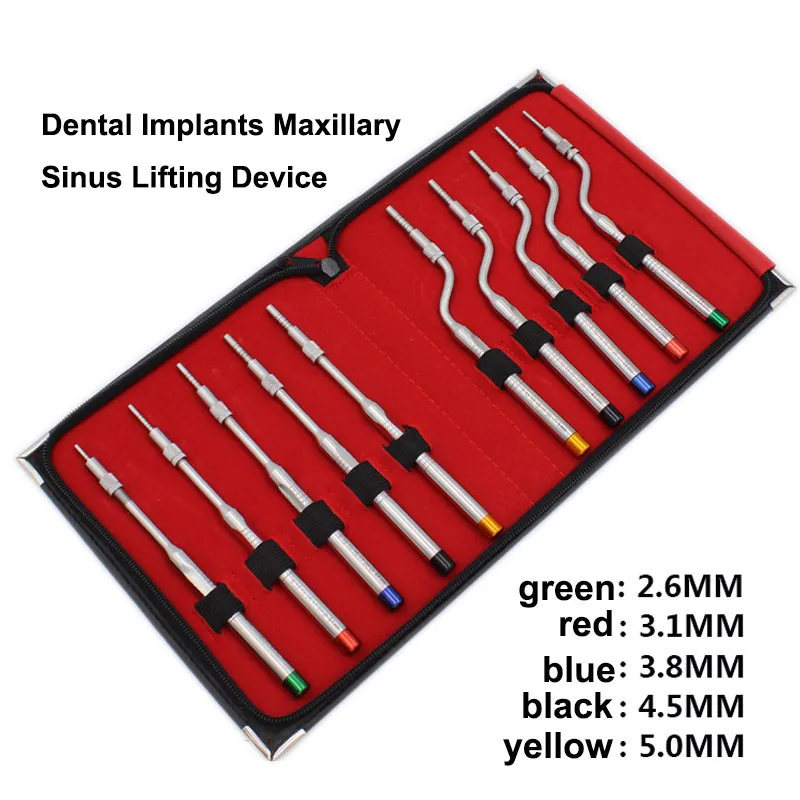 10pcs Dental Maxillary sinus Lifting Device Concave Tips Oral sinus Lifting Tool Mandibular sinus Elevator Implant bone Extruder