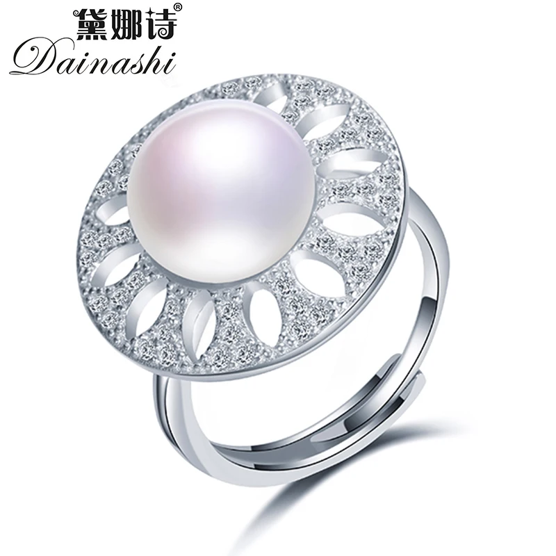 Dainashi роскошное кольцо с настоящим пресноводным культивированным жемчугом 925