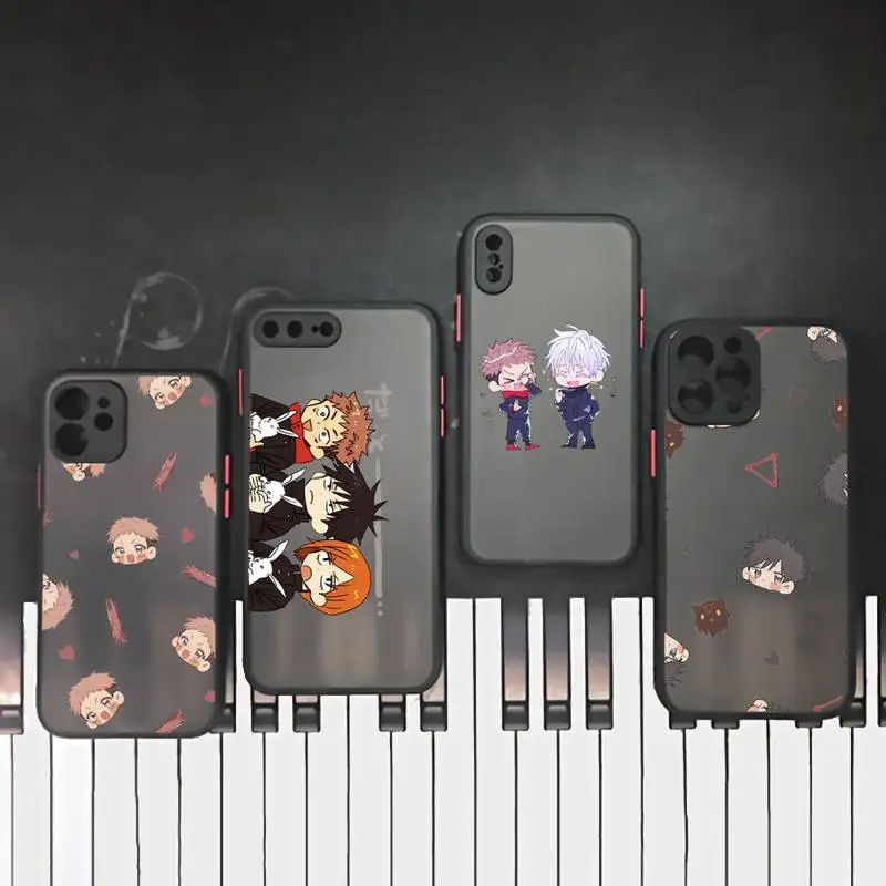 

jujutsu Kaisen Japan anime Phone Case matte transparent For iphone 7 8 11 12 plus mini x xs xr pro max cover