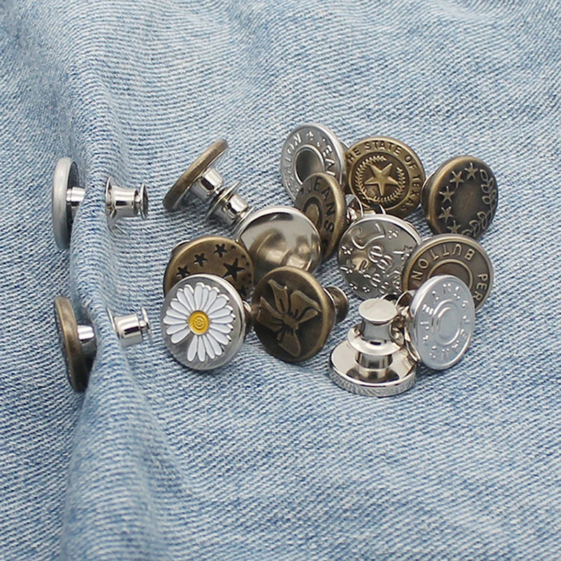 5 шт. булавки швейные пуговицы Регулируемый разборки выдвижной джинсы с