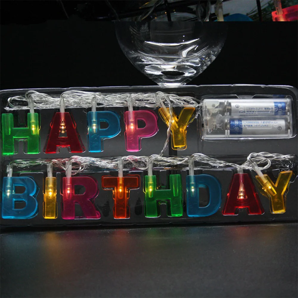 1PC 13M Long LED Letter Lamp String Birthday Party Decorative Creative English Letters for Decor | Дом и сад