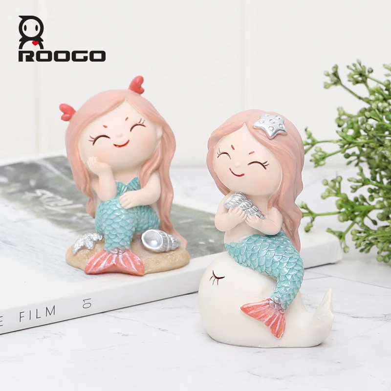 

Roogo Small Decoration and Miniature Statue The Mermaid Story Series Home Decoration Birthday Cake And Childrens Room Ornaments