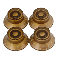 4 x top hat speed control knobs for electric guitar gold