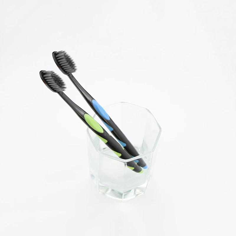 1 шт. двойной Ultra Soft из черного бамбукового угля нано Зубная щётка электрическая